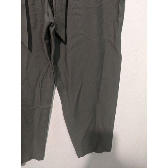 Womens Leith 2X Green Utility Pants High Waist Belt Ankle Length - Picture 7 of 16